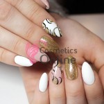 Oja UV Semilac 187 aurie cu sclipici Sweet Rumba 7 ml